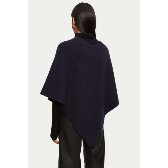 unnamed-file-1934.jpg Jigsaw Blue Wool Cashmere Rib Poncho -Jigsaw store unnamed file 1934
