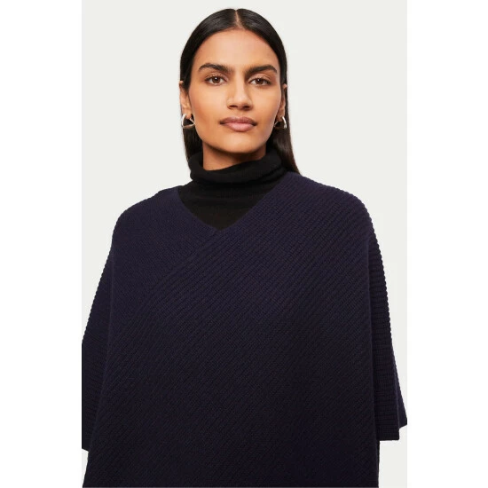unnamed-file-1937.jpg Jigsaw Blue Wool Cashmere Rib Poncho -Jigsaw store unnamed file 1937