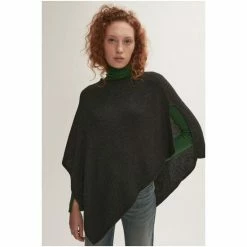 Jigsaw Grey Wool Cashmere Open Poncho -Jigsaw store unnamed file 1957