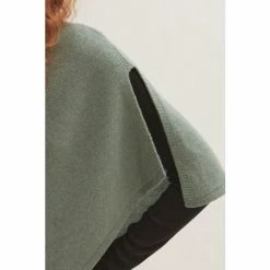 Jigsaw Green Wool Cashmere Open Poncho -Jigsaw store unnamed file 1961