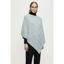 Jigsaw Grey Cashmere Poncho