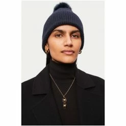 Jigsaw Blue Lambswool Pom Hat -Jigsaw store unnamed file 2027