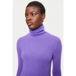 Jigsaw Purple Cloud Cashmere Roll Neck Jumper -Jigsaw store unnamed file 203