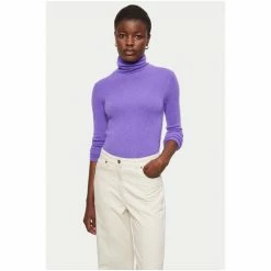 Jigsaw Purple Cloud Cashmere Roll Neck Jumper -Jigsaw store unnamed file 204