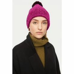 Jigsaw Pink Moulinee Lambswool Pom Hat