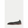 Jigsaw Severn Black Leather Ballerina Shoes