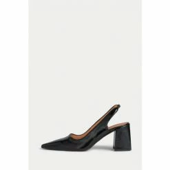 Jigsaw Alford Black Leather Heeled Shoes