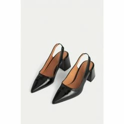 Jigsaw Alford Black Leather Heeled Shoes -Jigsaw store unnamed file 2081