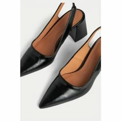 Jigsaw Alford Black Leather Heeled Shoes -Jigsaw store unnamed file 2082
