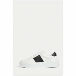 Jigsaw Riva Stripe Leather White Trainers 4 Jigsaw Riva Stripe Leather White Trainers -Jigsaw store unnamed file 2139