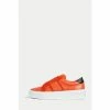 Jigsaw Orange Riva Stripe Leather Trainers