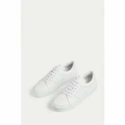 Jigsaw Riva White Croc Leather Trainers -Jigsaw store unnamed file 2148