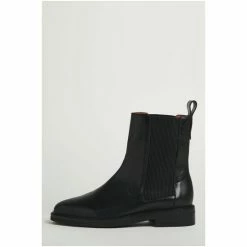 Jigsaw Arman Black Leather Flat Boots -Jigsaw store unnamed file 2155