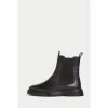 Jigsaw Masham Leather Black Ankle Boots