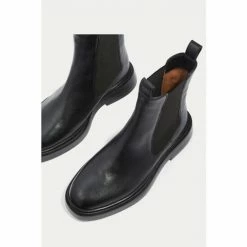 Jigsaw Masham Leather Black Ankle Boots -Jigsaw store unnamed file 2159