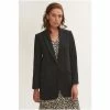 Jigsaw Black Relaxed Herringbone Blazer