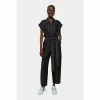 Jigsaw Black Linen Contrast Jumpsuit