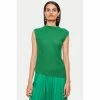 Jigsaw Green Pure Linen Slanted Rib Tank