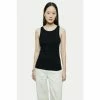 Jigsaw Black Organic Cotton Ribbed Tank
