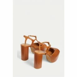 Jigsaw T Bar Platform Leather Sandals Red -Jigsaw store unnamed file 2268