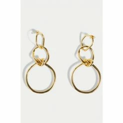 Jigsaw Gold Tone Fine Rope Twist Earrings