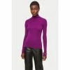 Jigsaw Purple Tate Silk Cotton Polo Jumper