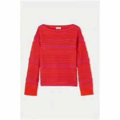 Jigsaw Pink Cotton Blend Stripe Jumper -Jigsaw store unnamed file 286