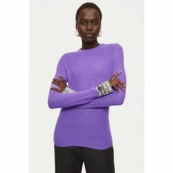 Jigsaw Purple Merino Cashmere Crew Jumper