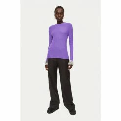 Jigsaw Purple Merino Cashmere Crew Jumper -Jigsaw store unnamed file 289