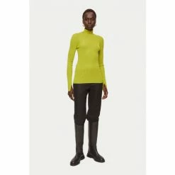 Jigsaw Yellow Merino Rib Polo Neck Jumper -Jigsaw store unnamed file 296
