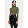 Jigsaw Green Merino Rib Polo Neck Jumper