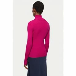 Jigsaw Pink Merino Rib Polo Neck Jumper -Jigsaw store unnamed file 312