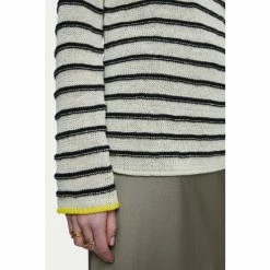 Jigsaw Grey Linen Stripe Tipped Jumper 3 Jigsaw Grey Linen Stripe Tipped Jumper -Jigsaw store unnamed file 327
