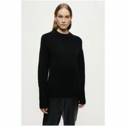 Jigsaw Black Cashmere Boyfriend Jumper -Jigsaw store unnamed file 334