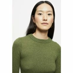 Jigsaw Green Cashmere Sparkle Crew Jumper -Jigsaw store unnamed file 36
