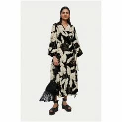 Jigsaw Black Palm Leaf Silk Wrap Dress -Jigsaw store unnamed file 384