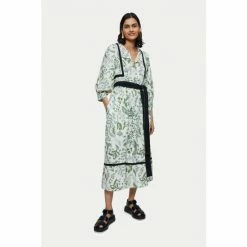 Jigsaw Green Botanist Floral Linen Dress -Jigsaw store unnamed file 387