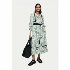 Jigsaw Green Botanist Floral Linen Dress -Jigsaw store unnamed file 388