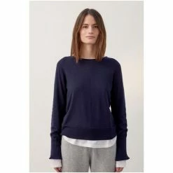 Jigsaw Merino Crew Neck Jumper Purple -Jigsaw store unnamed file 43