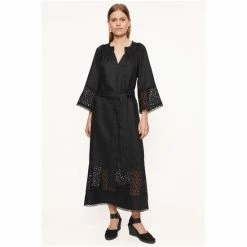 Jigsaw Lillia Black Broderie Midi Dress -Jigsaw store unnamed file 431