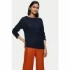 Jigsaw Blue Pure Linen Slanted Rib Jumper