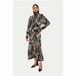 Jigsaw Rock Swirl Black Knitted Dress -Jigsaw store unnamed file 463