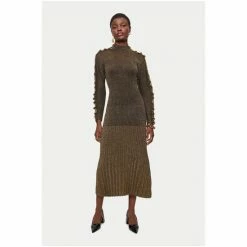 Jigsaw Gold Metallic Knitted Dress -Jigsaw store unnamed file 470