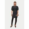 Jigsaw Black Crinkle Crepe Short Black Dress