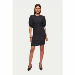 Jigsaw Black Crinkle Crepe Short Black Dress -Jigsaw store unnamed file 473