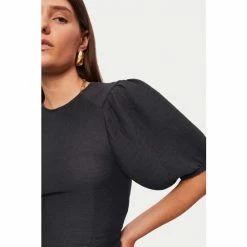 Jigsaw Black Crinkle Crepe Short Black Dress -Jigsaw store unnamed file 474