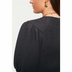 Jigsaw Black Crinkle Crepe Short Black Dress -Jigsaw store unnamed file 475