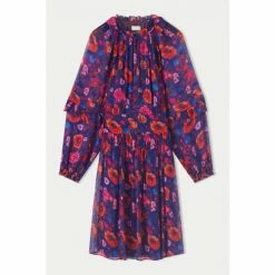Jigsaw Blue Celestial Floral Crinkle Dress -Jigsaw store unnamed file 492