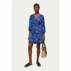 Jigsaw Blue Baroque Arms Short Dress