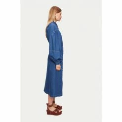 Jigsaw Denim Blue Gathered Sleeve Dress -Jigsaw store unnamed file 523